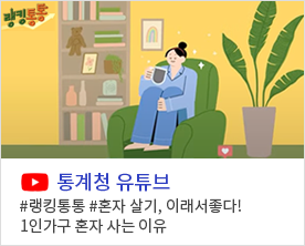 [통계청 유튜브] 샵 랭킹통통 샵 혼자 살기, 이래서좋다! 1인가구 혼자 사는 이유,